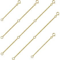 Lot De 3 Rallonges De Chaîne En Or 5/10/15 Cm - Acier Inoxydable, Avec Fermoirs, Pour Bijoux DIY - 14