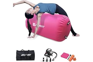 AKSPORT Air Roller nadmuchiwane rolki gimnastyczne do zginania pleców i pleców, do treningu w domu, jogi, cheerleadingu, ćwiczeń