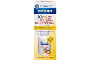 Emsan® Children's Throat and Throat Spray | For Sore Throat Pain, Cough Stimulation and Throat Compulsion | Spray Against Throat Discomfort | Natural Effect | Irritation Relieving | 20 ml (Pack of 1)