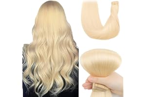 YDDM Extension Capelli Veri Biadesivo 20pcs 55cm 50g Biondo Chiaro extension biadesive capelli veri Tape In Extension Capelli Veri Extension Adesive Capelli Veri(22inch,613#)