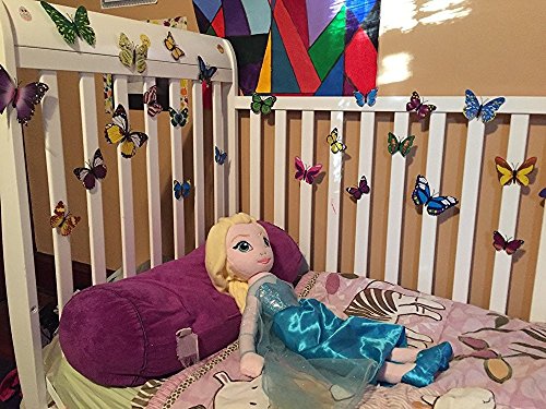 Yimmi 24 Stück 3D-Aufkleber Schmetterlings-DIY Wand-Aufkleber-Ausgangsdekor Whiteboard Magnete - 5