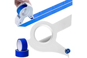 HPERU Distributore di nastro per pittori, macchina per mascheramento del nastro per mascheramento del nastro per mascheramento con nastro adeguato a 2 rotoli per dipingere un applicatore a nastro di pittur