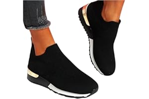 Allegorly Basket Femme Confort Chaussure de Running Marche Sport Casual Fitness Sneakers Chaussures de Running Femme Chaussures Minimalistes Chaussures de Sport (#1 Black, 41)