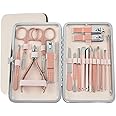 MAYCREATE® Stainless Steel Nail Kit for Women Professional Manicure Set Nail Clippers Pedicure Kit - 18 Pieces Grooming kit for Women Portable Travel Kit