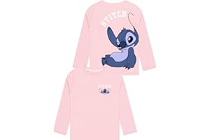 Disney Camiseta Stitch Niña De Mangas Largas, Ropa Stitch Niña, Camiseta Niña