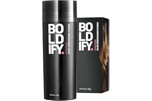 BOLDIFY Streuhaar für Dünner Werdendes Haar (Dunkelblond), Unsichtbar, Natürlich, Große Flasche, 56g, Kaschiert Haarausfall in 15 Sek, Haarverdichtung, Haarpuder für Feines Haar, Frauen/Männer