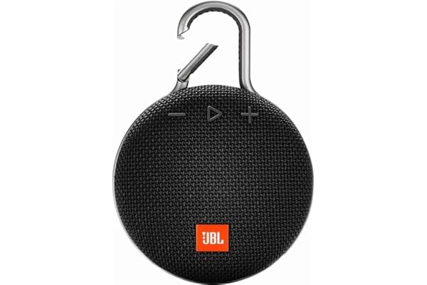 JBL Clip 3 – Enceinte Bluetooth portable avec mousqueton – Étanchéité IPX7 – Autonomie 10hrs – Qualité audio JBL – Noir