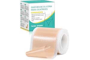 Parches Cicatrizantes de Silicona 4x150 cm - Médicos, Reutilizables - Para Cesáreas, Queloides - Transpirables e Impermeables