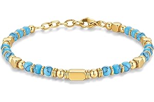 SIUMAL Bracciali Donna, Bracciale Bohémien in Pietra Naturale e Acciaio Inossidabile per Donna, Regalo Di Compleanno, Regalo Di Natale per La Mamma