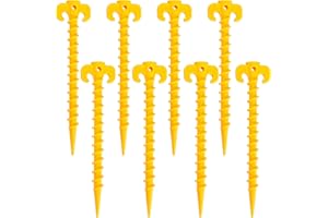 ERUINFANG Pack of 8 Tent Pegs, Sand Pegs, Tent Pegs, Tent Hooks, Tent Nails, Camping Pegs, Tent Pegs, for Camping, Outdoor, Beach and Hiking
