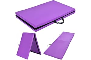 Dreamade Tappetino Fitness Pieghevole da Ginnastica Tappeto da Esercizio 180X60X3,8cm
