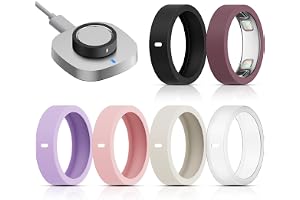 Hexasider 6 stycken silikonskydd kompatibel med Oura-ring 5 | Mjukt, reptåligt, lätt och elastiskt skyddsfodral för daglig sport storlek S (6/7/8/9)