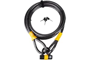 ‎VINZ VINZ Kibo Schlaufenkabel ø20mm | ART 1 Zertifikat | Stahlseil mit Kunststoff ummantelt | Kabelschloss aufrollbar 3m - 10m Lang mit Schlüsseln | geeignet als Bootsschloss/Gartenmöbel zu sperren (5m)