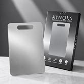 Aynoks, 1,5 mm Paslanmaz 304 Kalite &Ccedil;elik Kesme Tahtası, Bulaşık Makinesinde Yıkanabilir, Mutfak i&ccedil;in Metal Doğrama Tahtası,B