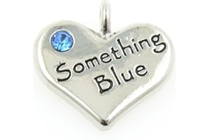 OCCASIONS EMPORIUM Something Blue Heart Charm - Silver Plated