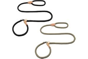 POHOVE 2 Stück Hundeleine Retrieverleine mit Zugstopp, Trainingsleine für Hunde, Retrieverleine für Kleine Mittlere und Große Hunde, Verstellbar(Size:150cm/59.06inch)