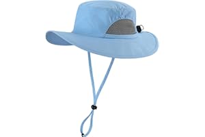 Decentron Kids Sun Hat Wide Brim UPF 50+ Sun Protection Bucket Hats for Boys Girls Breathable Summer Beach Hat