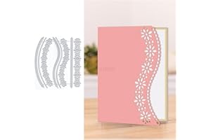 LZJSYKDQ Matrices de découpe incurvées en dentelle pour la fabrication de cartes, fleurs en métal pour scrapbooking, album de fête, mariage, festival, décoration