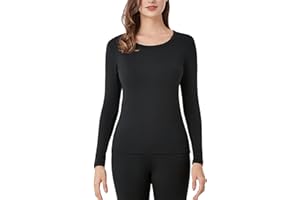 LAPASA Haut Thermique Femme Maillot de Corps à Manches Longues sous-Vêtements Chauds Thermoflux Automne/Hiver Fin/Moyen/Épais L15/L39/L42
