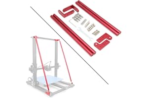 Zeberoxyz Red Supporting Rod Set for CR-10 3D Printer, DIY Upgrade 3D Printer Supply Parts for Creality 3D Printer CR-10 300/CR-10S 300 (550MM)