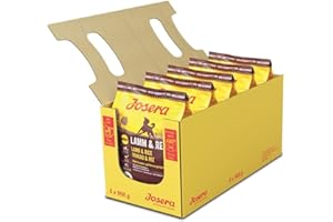 JOSERA Lamm & Reis (5 x 900 g) | Hundefutter mit Lamm als einziger, tierischer Eiweißquelle | Super Premium Trockenfutter für ausgewachsene Hunde | 5er Pack