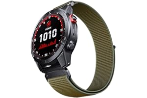 ANBEST Bracelet Nylon pour Garmin Fenix 6 Pro/7 Pro/Fenix 5 Bracelet, 22mm Bracelet Velcro Ultraléger pour Fenix 6/EPIX 2/Forerunner 965/945/935/Epix 2 Pro 47mm/Approach S62/S60 Bracelet