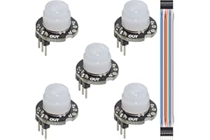 Youmile 5 pz Mini SR602 Modulo Rilevatore di Sensore di Movimento Modulo di Rilevamento a Infrarossi Interruttore Sensoriale ad Alta Sensibilità con Cavo DuPont per Arduino Elettronica Fai da Te