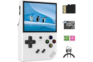 BULUHAHA RG35XX Plus Consola Retro 64GB, 5515 Juegos, Consolas de Videojuegos con Linux, Arm Cortex-A53 1.5GHz, Consola de Juegos Portátil de 3.5 Pulgadas, Soporta Salida de TV HDMI WiFi Bluetooth 3300mAh