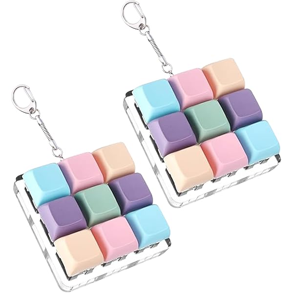 Jouets Fidget à Clavier Colorés Pour Adultes Et Enfants, Porte-clés Clicker à Clavier Pastel à 1/4/5/9 Boutons Pour Le Travail, Soulagement Du Stress Et De L'anxiété