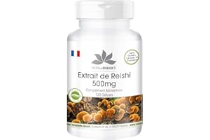 Reishi 500 mg - Extrait - 120 gélules - végan - 30% de Polysaccharides | Herba Direkt
