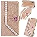 Produktbild Bling Pocket für Samsung J2 Pro 2018,Folio BookStyle Flip Wallet Ledertasche Funkeln Glitzer Diamant Slim Leder Hülle Schutzhülle Scratch Bumper Stand Card Slots Shell Magnetverschluß Etui