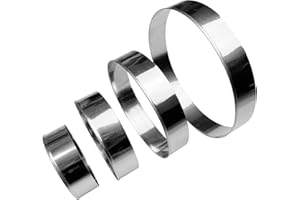 EASYLAVIE Lot de 4 Emporte Piece Rond 15,12,9.5,7.5cm - Decoupoir Patisserie Rond SET en métal pour former des biscuits，pâte d'amande (h-2.5cm-4pcs)