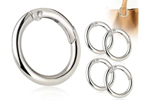 ZoeTekway 4 Pack Round Carabiners, Zinc Alloy Carabiners, Carabiner, Ring Carabiner, Keychain, Keychain Accessories