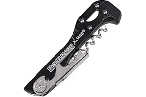 FMprofessional Cavatappi "X-tend" dotato di Leva e Taglia Cartine, corpo in plastica, spirale in acciaio inox, ca 132x40 mm, 79x227 mm, appendibile Uso professionale