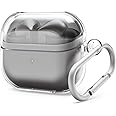 elago Clear Hang compatible with Samsung Galaxy Buds3 case and Buds 3 Pro case cover with Carabiner - Transparent