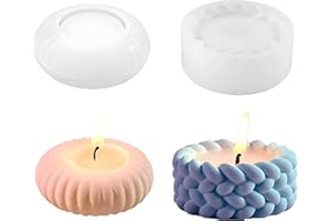WOPLAGYREAT Moldes Para Velas Silicona Molde Portavelas Decorativas 2 Piezas Hacer Caseras 3D Candelabro Kit Manualidades Moldesvelas Jabones Artesanales Vela Aromatica Decoracion Hogar Salon