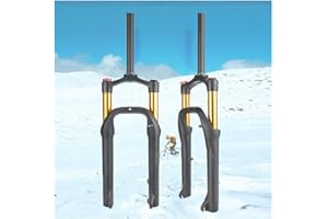 HIMALO Fat Bike Fork 20 Inch Air Suspension Fork Travel 100mm 28.6mm Straight Front Fork Manual Lockout, For 4.0" Tire Snow Beach E-bike