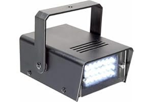 BeamZ Mini Stroboscope 24 LED, DJ Light Effect, Jeu de Lumières, Plafond/Mur, Ambiance Discothèque, Vitesse Réglable, Programmes Automatiques, Haute Intensité, Faible Consommation