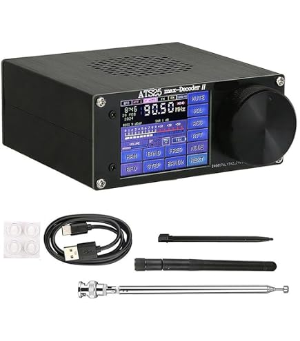 Radio SDR Portatile V6 – Ricevitore 100 KHz-149 MHz Con Display IPS Da 4,3 Pollici E Batteria 3000 MAh