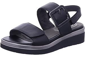 Tamaris Kobiety Tamaris Comfort 8-88706-42 098 Black Comb Wedge Plateau Sandały Komfortowe uniwersalne buty na co dzień świąteczne eleganckieSandał płaski