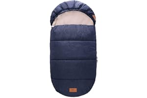 Miracle Baby Sacco Nanna Termico Invernale per Passeggino, Copertura Impermeabile Antivento Antifreddo Staccabile, Ispessito e Velluto, Blue