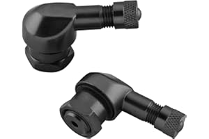 Flaconi Motorcycle Valve Stem,90 Degree Valve Stem Motorcycle,Tire Valve Adapter,Motorcycle Parts,Valve Stem Extenders,Tire Valve Stems Cover Adapter for Car Motorcycle Scooter Road Racing (Black)