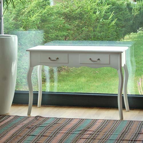 lounge-zone Sekretr Schreibtisch HOME wei 2 Schubladen 110x45x76cm 9086 lounge-zone Sekretr Schreibtisch HOME wei 2 Schubladen 110x45x76cm 9086