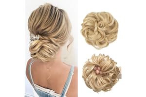 NOKDAL Chignon Capelli Finti Elastico Posticci Chignon Finto Pezzo di Capelli Spessi Parrucchino Updo Elastico Ricci Messy Curly Updo Naturale Disordinati Elastico Parrucchino Hair Extension per Donne