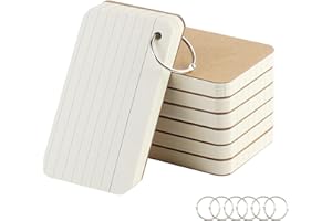 zmybcpack 6 Pack 360 Pcs 3x5 Inch Lined Flash Cards with Binder Rings (60 Sheets Each Pack), Ruled Index Cards Study Cards 3x5 Lined Note Cards for Studying, School, Memory