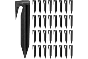 GHOPY 100 clavijas para cables de límite robóticos de cortacésped, anclaje de tierra, ganchos de tierra, picos de tierra, ganchos para cortacésped robótico, cable límite, cable límite, compatible con