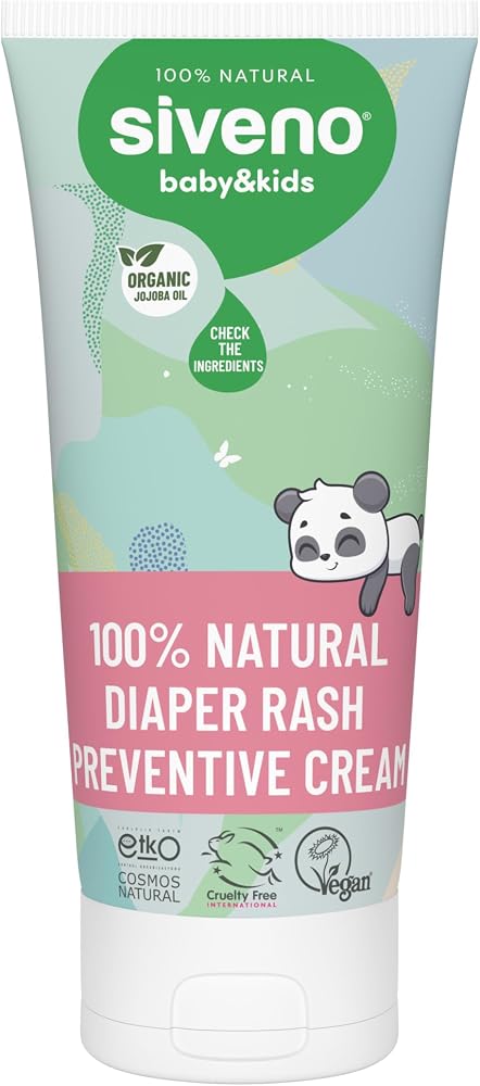 Siveno%100 Doğal Bebek Pişik Önleyici Jel Krem Çinko Hassas Hipoalerjenik Vegan Bakım Kremi 50 ml