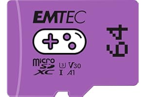 EMTEC - Gaming - ECMSDM64GXCU3G - Tarjeta MicroSD de 64 GB - Velocidad de Escritura 95 MB/s - Velocidad de Lectura 100 MB/s- Violeta