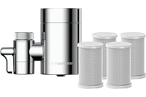 TAPP WATER Tappwater EcoPro SMR – Filtro grifo con 6 etapas y Swedish Mineral Rock. Filtra + 100 sustancias y añade minerales esenciales para agua pura y saludable. Filtro con tecnología exclusiva. Pack anual