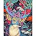 Produktbild Tonzom Handlacke nach Zahlen Kits Diy Leinwand Ölgemälde für Kinder, Schulkinder, Erwachsene Anfänger - Bunte Sika Hirsch 16x20 Zoll mit Pinsel und Acryl Pigment (Ohne Rahmen)